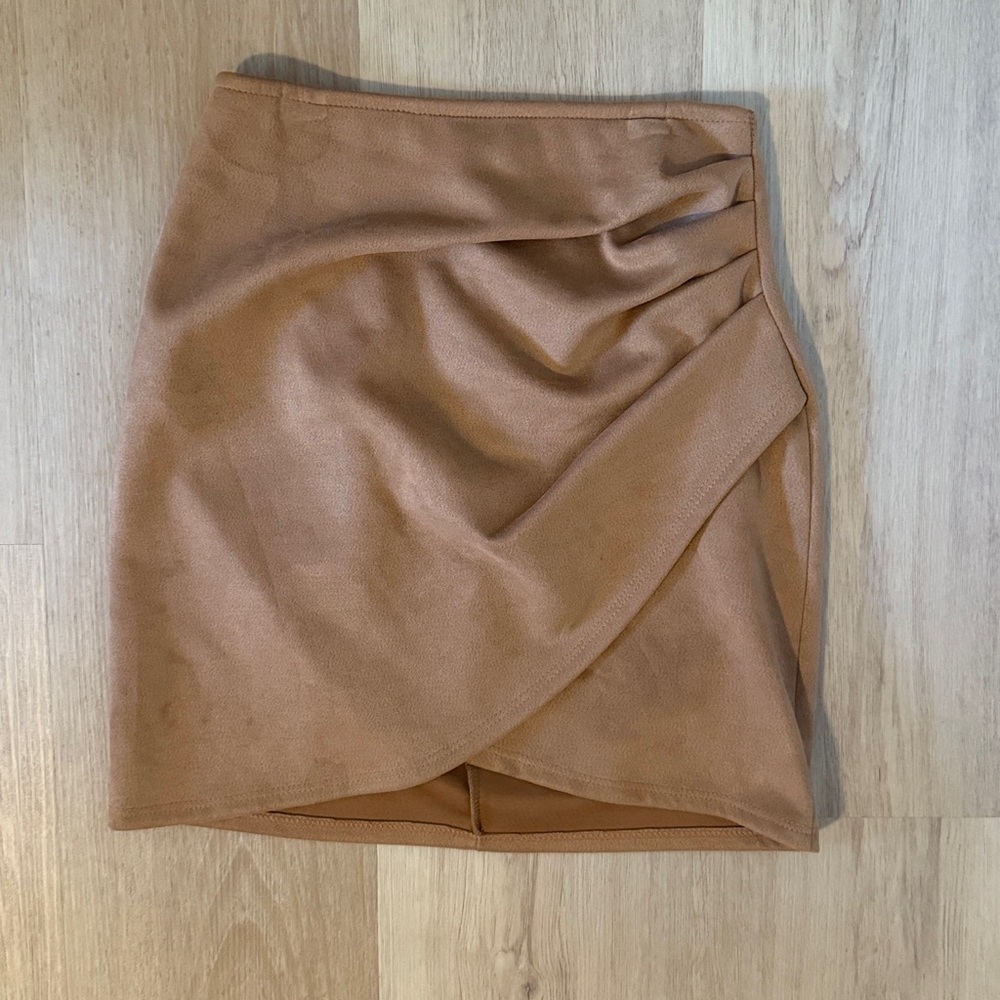 Windsor Tan Suede Mini Skirt